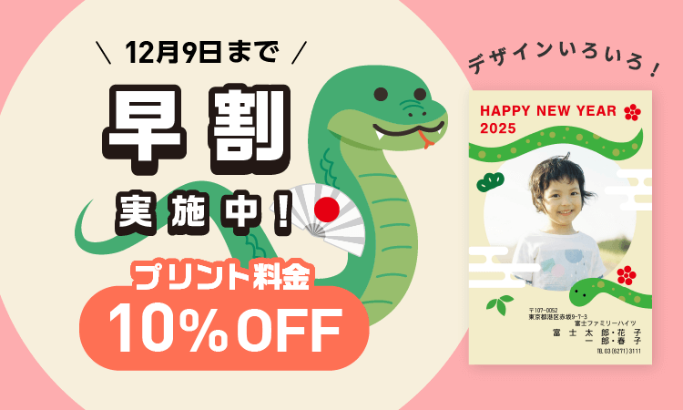 早割キャンペーン 12月9日までに注文でお得