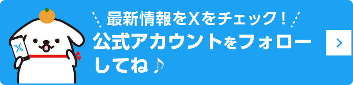 最新情報はXをチェック!公式アカウントをフォローしてね♪